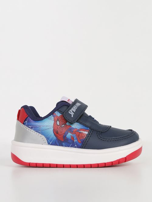 Tênis Homem Aranha Velcro Infantil Para Menino- MARINHO/VERMELHO/BRANCO