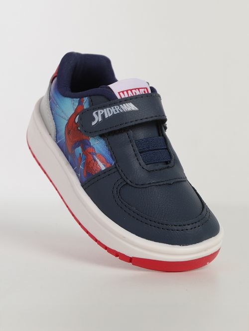 Tênis Homem Aranha Velcro Infantil Para Menino- MARINHO/VERMELHO/BRANCO