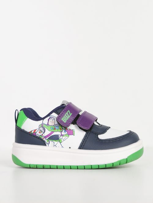 Tênis Toy Story Velcro Infantil Para Bebê - BRANCO/MARINHO/VERDE