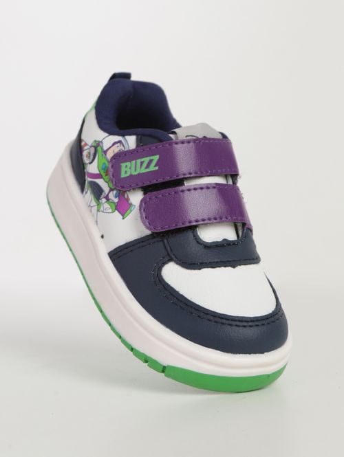 Tênis Toy Story Velcro Infantil Para Bebê - BRANCO/MARINHO/VERDE
