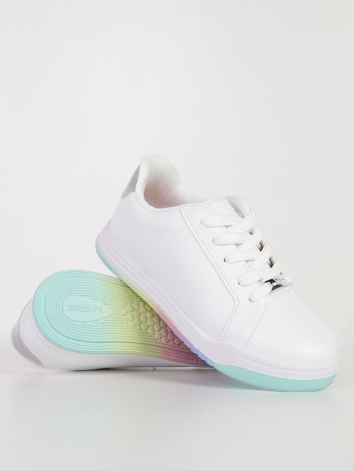 Tênis Molekinha Infantil Para Menina - BRANCO/PRATA/MULTICOLORIDO