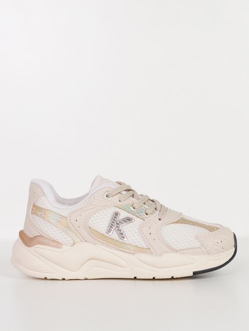 Tênis Retrô Kidy Infantil Para Menina - OFF WHITE/BEGE