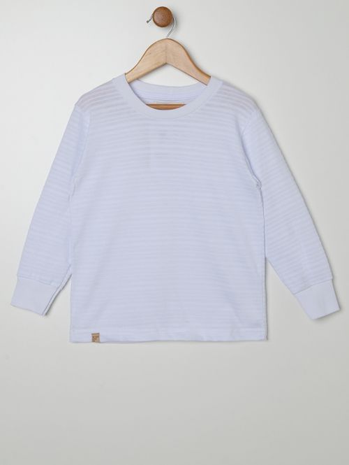 Camiseta Manga Longa Kid+ Infantil Para Menino - BRANCO