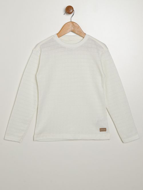 Camiseta Tricot Max Infantil Para Menino - OFF WHITE
