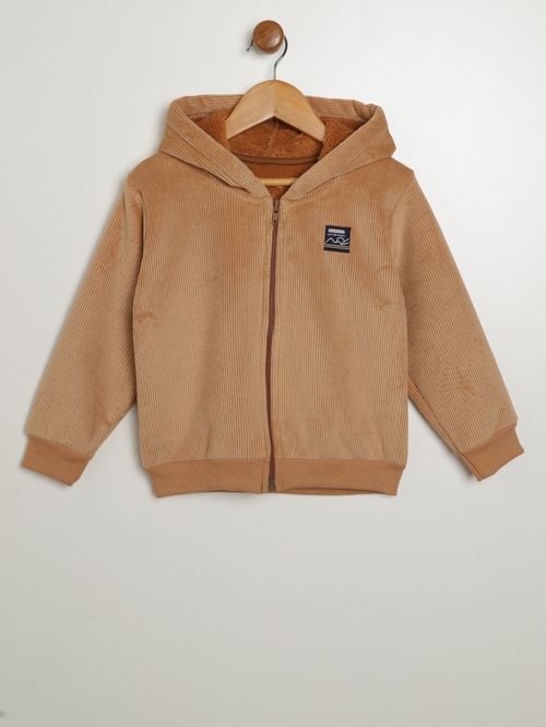 Jaqueta Veludo Infantil Para Menino - MARROM