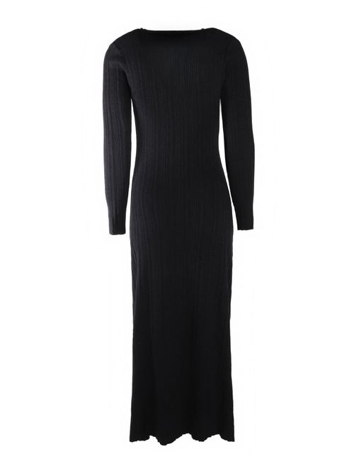 Vestido Malha Tricot Lurex Eagle Rock Feminino PRETO