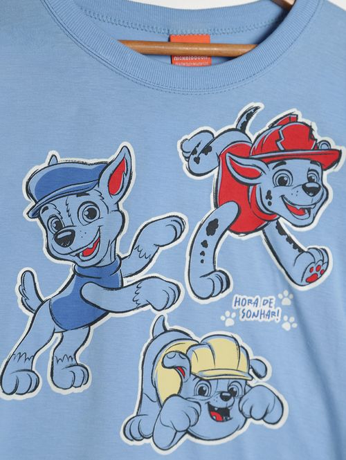 Pijama Longo Patrulha Canina Infantil Para Menino AZUL