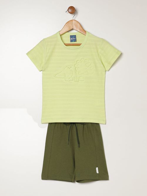 Conjunto Curto Infantil Para Menino - VERDE