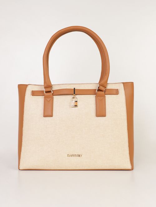 Bolsa Rafitthy Feminina CARAMELO/NATURAL