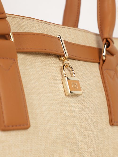 Bolsa Rafitthy Feminina CARAMELO/NATURAL