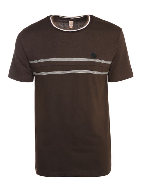Camiseta Manga Curta Texturizada Masculina MARROM
