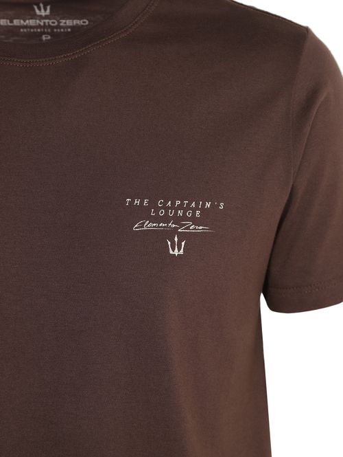 Camiseta Manga Curta Masculina MARROM