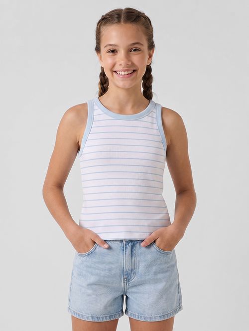 Blusa Regata Listrada Juvenil Para Menina - AZUL