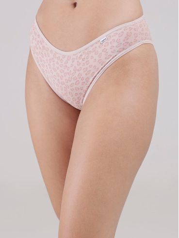 Kit com 03 Calcinhas Del Rio Feminina Rosa/Offwhite/Rose