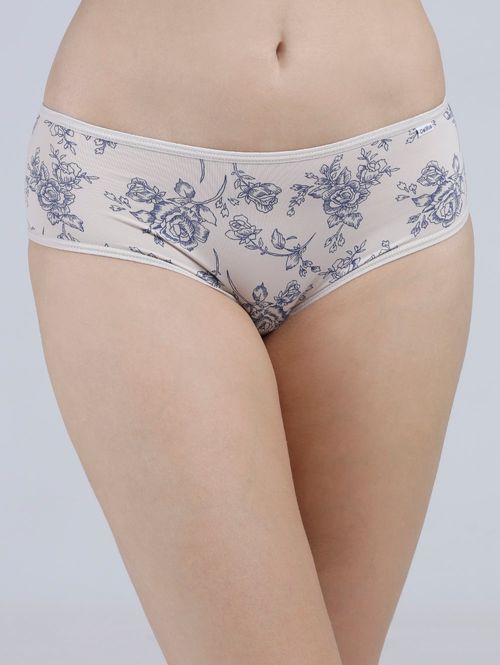 Kit com 02 Calcinhas Altas Del Rio Feminina Bege/Azul