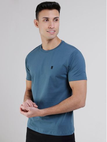 Camiseta Manga Curta No Stress Masculina Azul Escuro