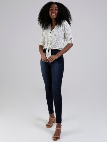 Calça Jeans Skinny Fit For Me Lunender Feminina Azul