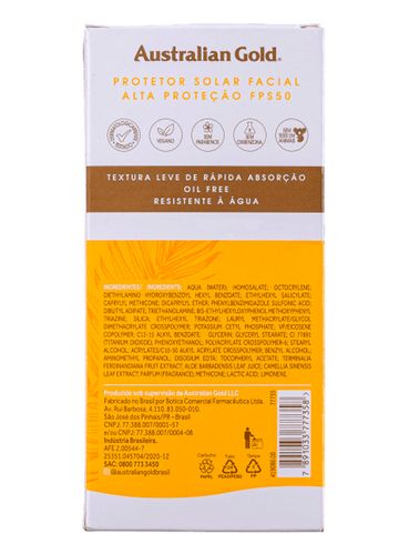 Protetor Solar Facial Matte Australian Gold Incolor