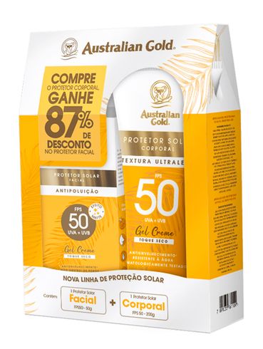 Kit de Protetor Solar Australian Gold FPS 50 Incolor
