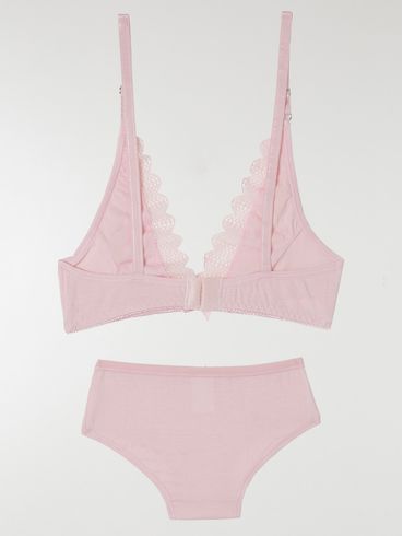 Conjunto de Lingerie Juvenil Para Menina - Rosa