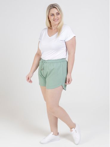 Blusa Manga Curta Autentique Plus Size Feminina Branco