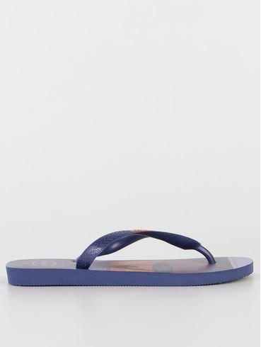 Chinelo Havaianas Hype Masculino Azul Marinho/Laranja