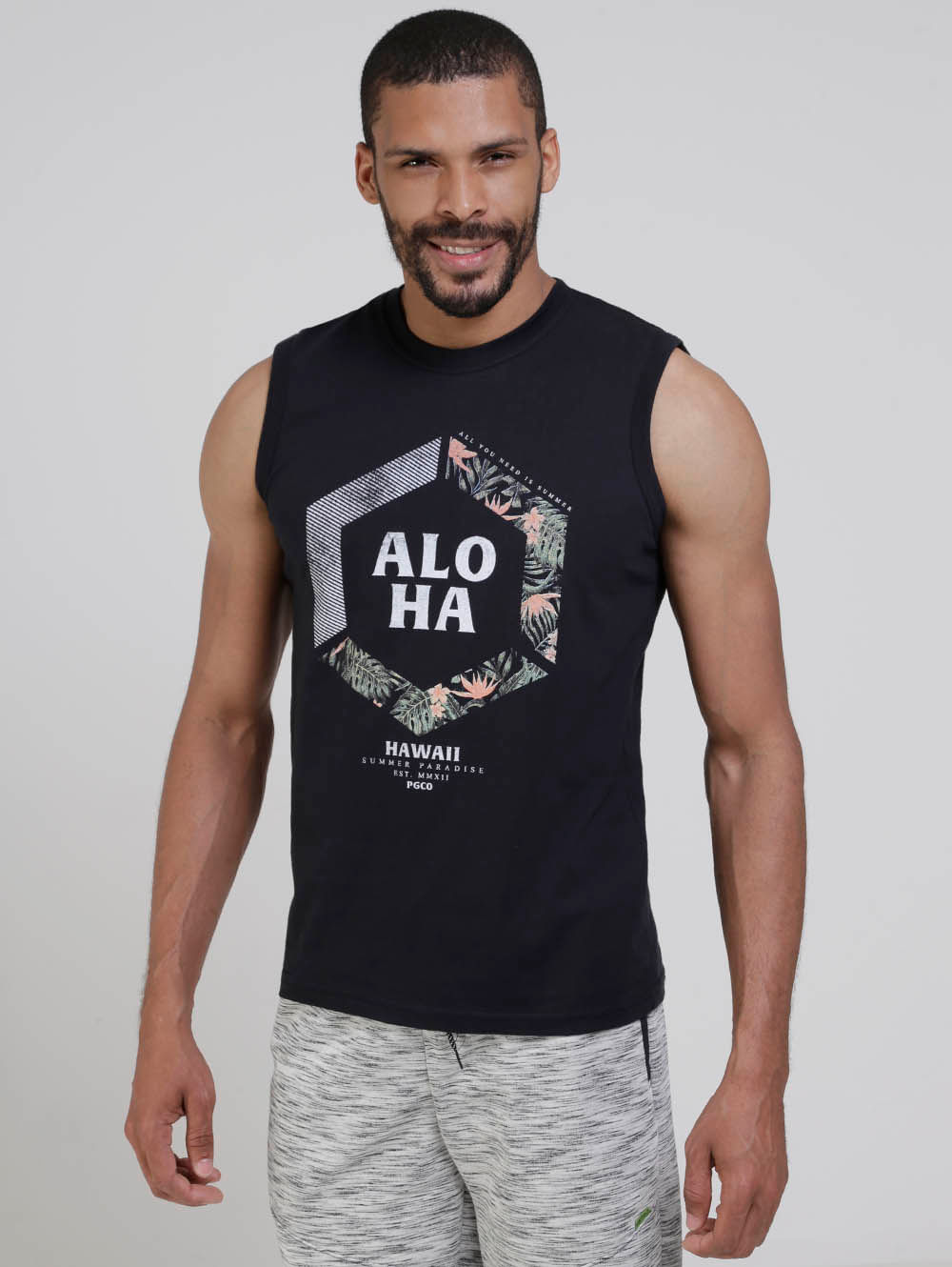 T-shirt Feminina Aloha Paradise Branca