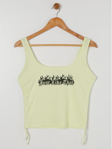 Blusa Regata Juvenil Para Menina - Verde