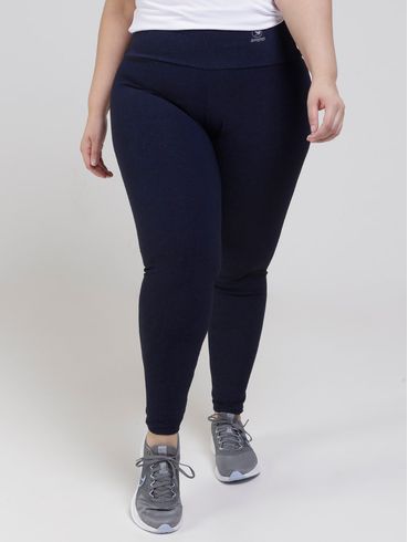 Calça Legging Plus Size Feminina Azul