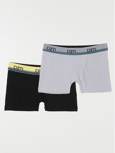 Kit com 02 Cuecas Juvenil para Menino - Preto/Prata