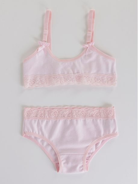 Conjunto de Lingerie Juvenil Para Menina - Rosa - Lojas Pompéia