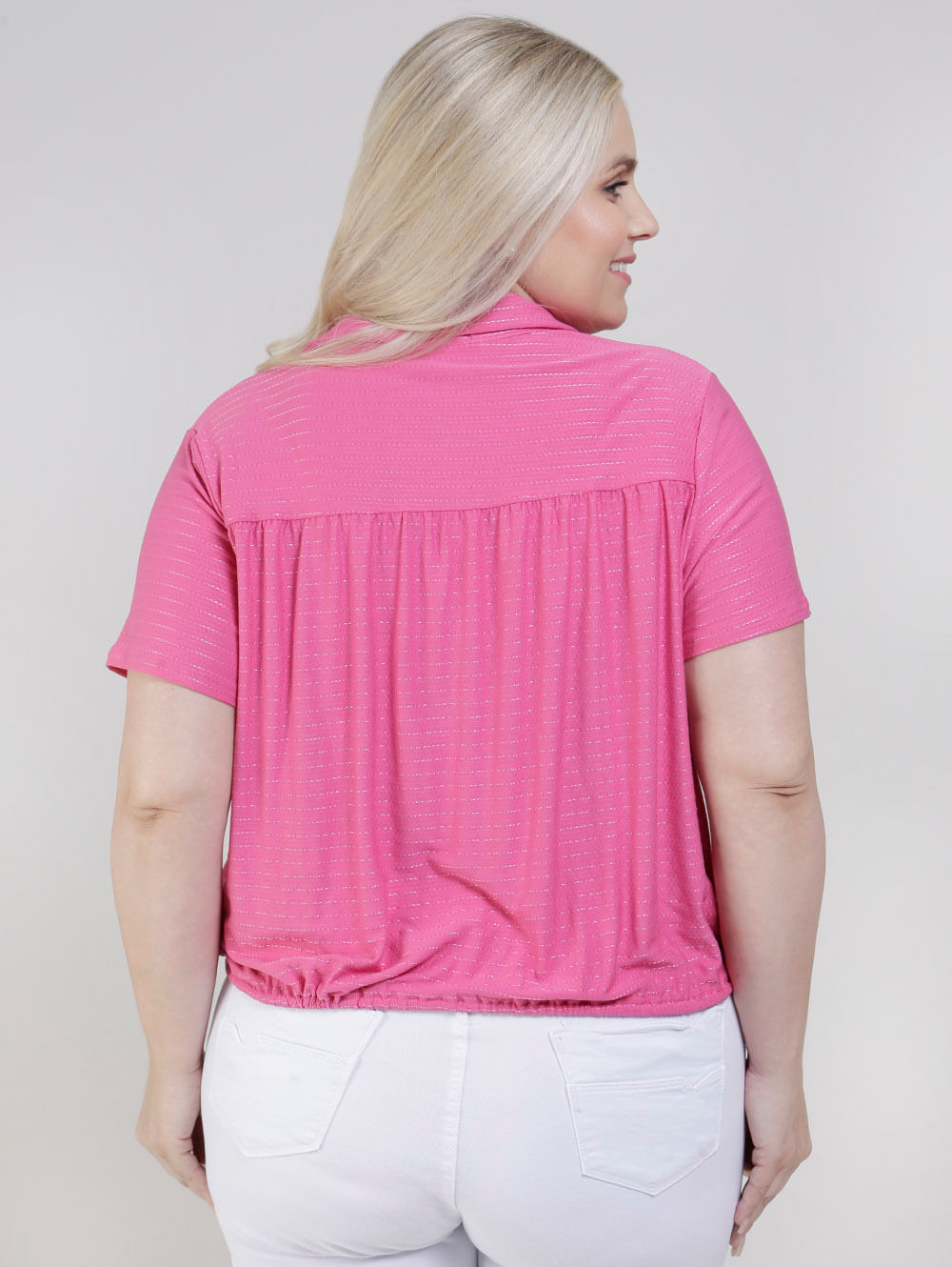 Blusa Plus Size Feminina em Viscolycra Rosa Pink - Estilo Próprio Moda  Feminina Plus Size de Verdade - Loja Online