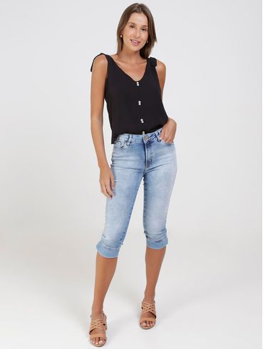 Blusa Regata Feminina Preto