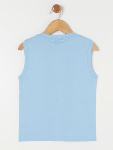 Camiseta Regata Infantil Para Menino - Azul