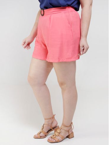 Short Lunender Plus Size Feminino Salmão