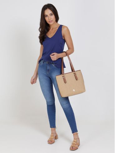 Blusa Regata Habana Feminina Azul Marinho