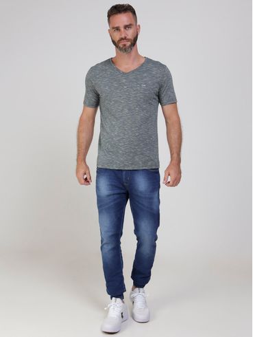 Camiseta Manga Curta No Stress Masculina Verde Escuro