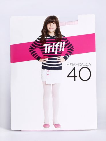 Meia - Calça Fio 40 Trifil Infantil para Menina - Rosa Claro