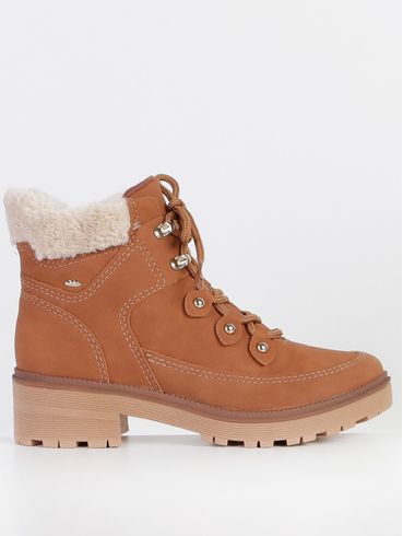 Bota Coturno com Pelinhos Dakota Feminina Caramelo