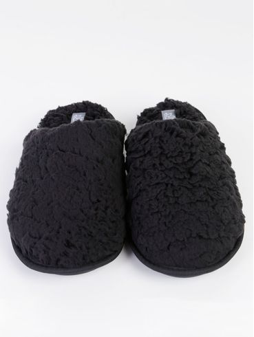 Pantufa de Pelinhos Feminina Preto
