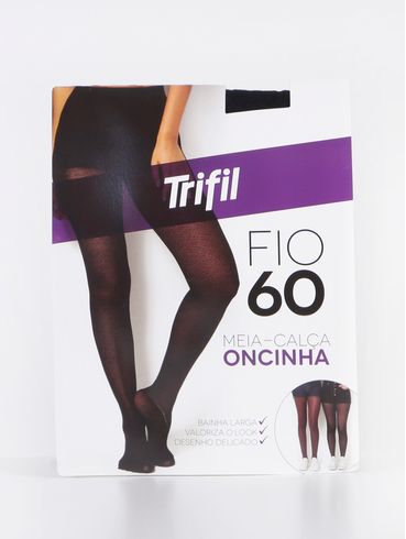 Meia Calça Oncinha Fio 60 Trifil Feminina Preto