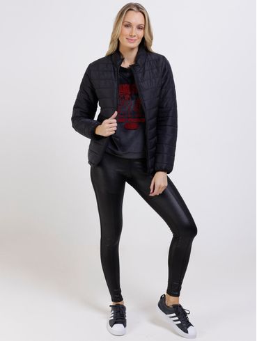 Blusa de Veludo Feminino Cinza