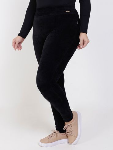 Calça Legging Plus Size Feminina Preto