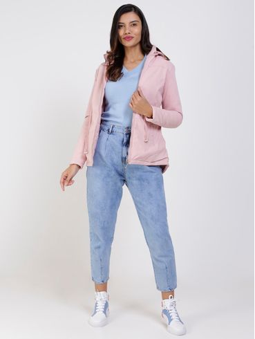 Blusa de Tricot Decote V Feminina Azul