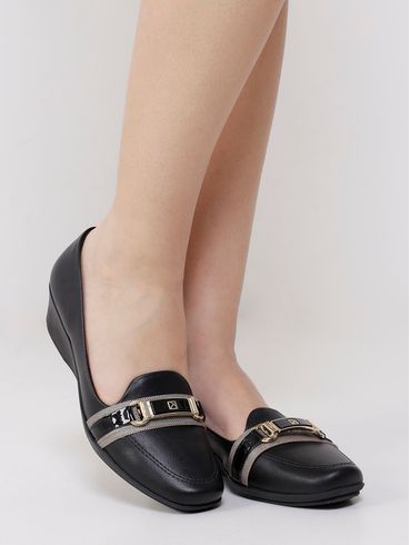 Sapato Anabela Piccadilly Feminino Preto