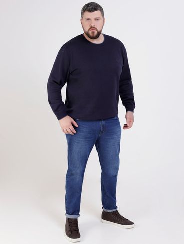 Calça Jeans Plus Size Masculina Azul