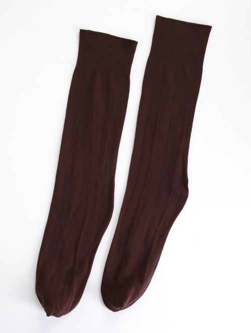 Meia Social Selene Masculina Marrom Escuro