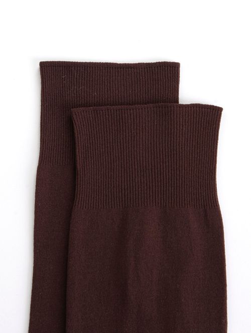 Meia Social Selene Masculina Marrom Escuro