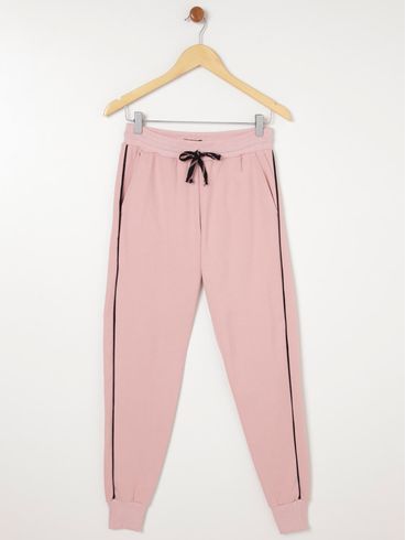 Calça Jogger Moletom Feminina Rose