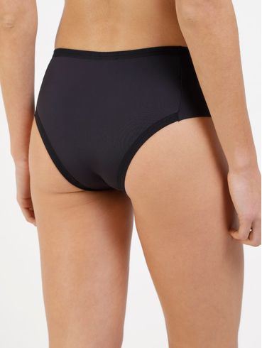 Calcinha Alta com Renda Feminina Preto